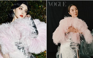 Phạm Băng Băng không có đủ ê kíp bên cạnh, diện một kiểu tóc cho 4 bộ đầm, đụng hàng với "đả nữ Oscar" Dương Tử Quỳnh