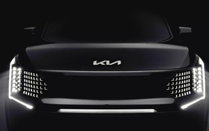 Kia EV9 nhá hàng trước giờ G: Dàn đèn trước nhấp nháy như biển quảng cáo, có chi tiết y chang Range Rover