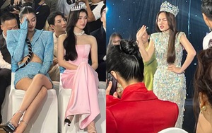 Biểu cảm hài hước của Á hậu Kiều Loan trước màn catwalk khó hiểu từ Mai Phương và Bảo Ngọc