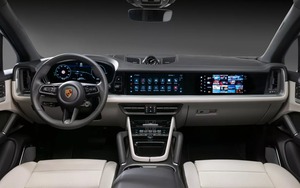 Porsche Cayenne 2024 hé lộ nội thất ấn tượng chưa từng có: Thêm màn hình cho ghế phụ, có chi tiết như Taycan