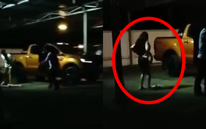 Bố đi với nhân tình, con trai thay mẹ đánh ghen, lôi thẳng tiểu tam từ xe hơi ném ra ngoài