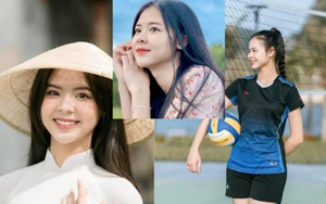 Hotgirl bóng chuyền xứ Nghệ 2k3 thi Miss World Việt Nam đã đẹp thuần khiết, lại còn đá bóng hay