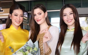 Hoa hậu đẹp nhất thế giới và 1 nhân vật quyền lực của Miss Grand đến Việt Nam, Thiên Ân và Quỳnh Châu đích thân ra đón