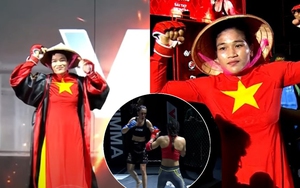 Nữ hoàng Muay Thái Việt Nam chào sân bằng áo dài và nón lá, đánh cho đối thủ người Pháp tơi tả
