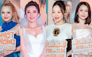 'Mẹ bầu' Minh Hằng đọ sắc với Xoài Non, Thu Trang lên đồ như cô dâu trên thảm đỏ 'Con Nhót mót chồng'