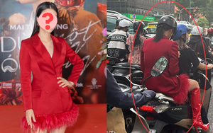 Lên đồ lộng lẫy dự sự kiện, 1 mẹ đơn thân sao Việt gây chú ý vì khoảnh khắc ngồi xe máy ra về 