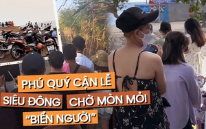 Phú Quý đang quá tải ngày cận lễ 30/4: xếp hàng ra chờ ra biển, một người chụp cả tá người nhìn