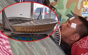 Công nhân Campuchia dựng lều ngủ tại SVĐ nghìn tỷ, hối hả chuẩn bị lễ khai mạc SEA Games 32