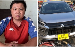 Tạm giữ thanh niên nghi ngáo đá, lái ô tô tông hàng loạt xe máy