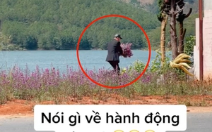 Clip người đàn ông đi ô tô xuống hái hoa ven đường ở Đà Lạt khiến dân tình phẫn nộ