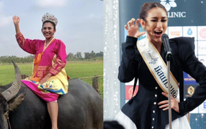 Ngán ngẩm trò lố của thí sinh Hoa hậu Thái: Cưỡi trâu, phóng xe máy đến thi, trang phục đáng sợ và màn hô tên 'đặc sản' gây tranh cãi