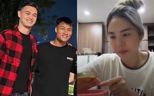 Vợ siêu mẫu của Mạc Hồng Quân tự tay chuẩn bị đồ ăn cho chồng mời thủ môn Việt kiều đến chơi