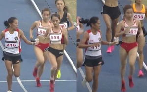 VĐV Indonesia nhiệt tình mời nước Nguyễn Thị Oanh được khen ngợi vì khoảnh khắc đẹp nhất SEA Games