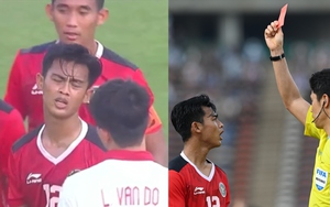 'Vũ khí ném biên' của U22 Indonesia nhận thẻ đỏ cay đắng sau pha chơi xấu với cầu thủ Việt Nam