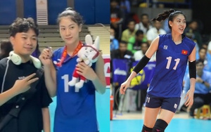 Hot girl bóng chuyền Kiều Trinh gây sốt, ĐT Thái Lan và CĐV tranh nhau xin chụp ảnh cùng