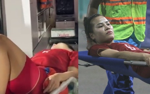 Cầu thủ Việt Nam đau đớn nhập viện vì xả thân thi đấu ở trận chung kết SEA Games