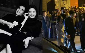 Khung hình tựa cổ tích: Trương Nhược Quân dắt tay bà xã Đường Nghệ Hân như vương tử đưa công chúa về nhà sau sự kiện khủng