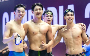 Dàn 'hotboy' 6 múi đội tuyển bơi thi đấu xuất thần giành HCV SEA Games 32