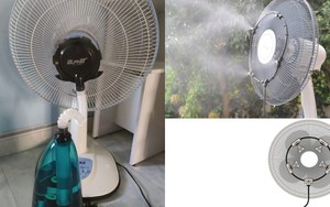 Hè nóng tự chế quạt thường thành quạt phun sương với 2 phụ kiện giá chỉ từ 99.000đ, rẻ hơn nhiều so với mua quạt điều hòa hay máy lạnh