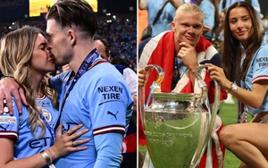 Pep hôn vợ, Haaland khoe cúp bên bạn gái trong khi De Bruyne hân hoan bên các con ngày Man City vô địch C1