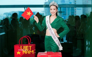 Bùi Vũ Xuân Nghi mang 200kg hành lý đến "cuộc đua" Miss Teen International 2023 tại Campuchia