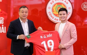 Quang Hải chia sẻ về mục tiêu với Công an Hà Nội, tiết lộ về kế hoạch xuất ngoại trong tương lai