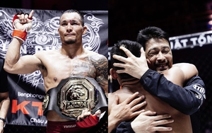 Trần Quang Lộc thắng ngoạn mục đối thủ Việt kiều để bảo vệ đai vô địch, sư phụ Johnny Trí Nguyễn phấn khích ôm chầm lấy đệ tử