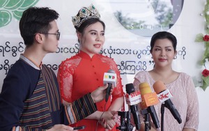 Hoa hậu Phan Kim Oanh trở lại Myanmar sau 7 tháng đăng quang