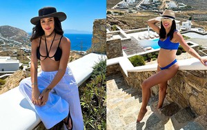 Bạn gái Neymar khoe bụng bầu trong bộ bikini quyến rũ