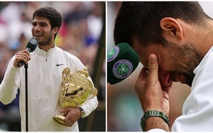Alcaraz nói chiến thắng là 'khoảnh khắc đẹp nhất đời', Djokovic rơi lệ thừa nhận đối thủ trẻ hay hơn