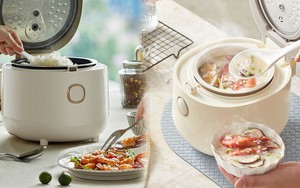 Bộ 3 mẫu nồi cơm điện màu trắng cho căn bếp hiện đại