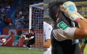 Thủ môn CLB Nam Định Trần Đức Dũng òa khóc sau màn cản 11m khiến CAHN bị loại, nói điều đặc biệt về Filip Nguyễn