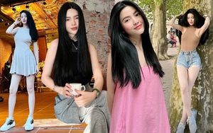 Style đời thường của bạn gái Quang Hải: Mê áo tank top, trang phục tôn vòng 1