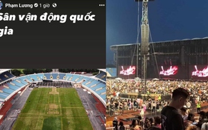 Ảnh sân Mỹ Đình sau concert của Blackpink do Thành Lương đăng tải gây 'bão mạng'