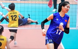 Xót xa 'nữ hoàng block' Đoàn Thị Xuân đập mặt xuống sàn, nỗ lực đánh tiếp giúp ĐT Việt Nam 1 ngược dòng