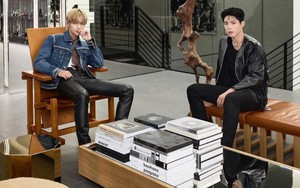 Mê mẩn với màn đọ dáng của 2 chàng 'Celine Boy' V BTS và Park Bo Gum