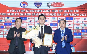 Acecook tài trợ chính cho VCK giải bóng đá vô địch U15 QG 2023