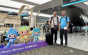 Nhóm phóng viên TTXVN đã có mặt tại Hàng Châu đưa tin về ASIAD 19