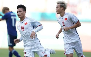 Quang Hải chớp thời cơ cực nhanh, trừng phạt sai lầm thủ môn nhập tịch của Nhật Bản, giúp Việt Nam toàn thắng vòng bảng ASIAD