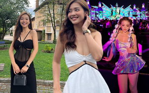 Phong cách xuất ngoại của sao Việt: Khả Ngân ưu tiên váy cắt xẻ, Huyền Baby như nữ sinh