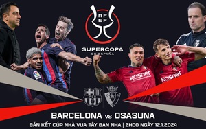 Nhận định bóng đá Barcelona vs Osasuna (2h00 hôm nay 12/1), bán kết siêu cúp Tây Ban Nha