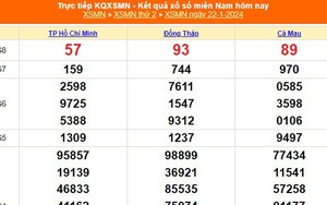 XSMN 22/1, kết quả xổ số miền Nam hôm nay 22/1/2024, KQXSMN thứ Hai ngày 22 tháng 1