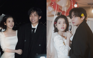 Ảnh hậu trường 'đốn tim' fan của V BTS và IU trong MV 'Love wins all'