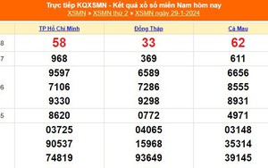 XSMN 29/1, kết quả xổ số miền Nam hôm nay 29/1/2024, KQXSMN ngày 29 tháng 1