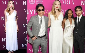 Angelina Jolie thướt tha bên các con nuôi tại buổi ra mắt "Maria" trong LHP New York