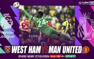 Nhận định, soi tỷ lệ West Ham vs MU 21h ngày 27/10, vòng 9 Ngoại hạng Anh
