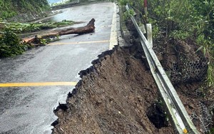 Vườn Quốc gia Ba Vì thông tin về sạt lở đường lên Đền Thượng