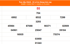 XSAG 31/10 - Kết quả xổ số An Giang hôm nay 31/10/2024 - Trực tiếp XSAG ngày 31 tháng 10