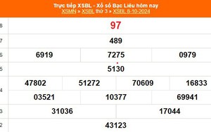 XSBL 8/10 - Kết quả xổ số Bạc Liêu hôm nay 8/10/2024 - Trực tiếp XSBL ngày 8 tháng 10