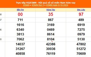 XSMN 8/10 - Kết quả xổ số miền Nam hôm nay 8/10/2024 - Trực tiếp XSMN ngày 8 tháng 10